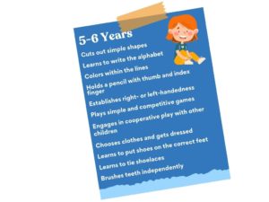 K2C Occupational Therapy Milestones 5-6 Years