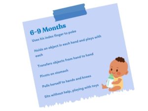 K2C Physical Therapy Milestones - Age 6-9 Months